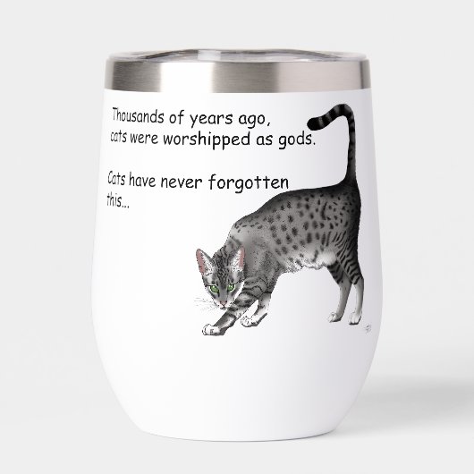 エジプトの灰色のタビー猫 (背面)