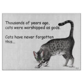 エジプトの灰色のタビー猫 カッティングボード (正面)