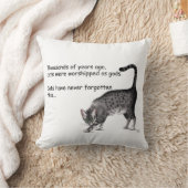 エジプトの灰色のタビー猫 クッション (ブランケット)