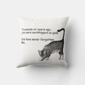 エジプトの灰色のタビー猫 クッション (裏面)