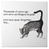 エジプトの灰色のタビー猫 タイル (正面)