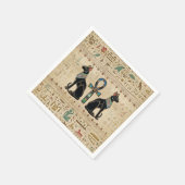 エジプトの猫とシーク教徒のクロス スタンダードカクテルナプキン (角)