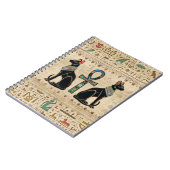 エジプトの猫とシーク教徒のクロス ノートブック (左側)