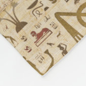 エジプトの猫とシーク教徒のクロス フリースブランケット (角)