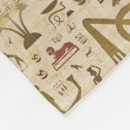 エジプトの猫とシーク教徒のクロス フリースブランケット (角)