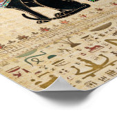 エジプトの猫とシーク教徒のクロス ポスター (角)