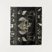 エジプトの猫とホルス・タペストリーの目 タペストリー (正面)