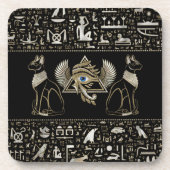 エジプトの猫と目のホルス コースター (正面)