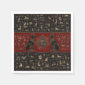 エジプトの猫と目のホルス スタンダードカクテルナプキン (正面)