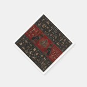 エジプトの猫と目のホルス スタンダードカクテルナプキン (角)