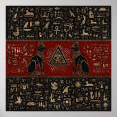 エジプトの猫と目のホルス ポスター (正面)