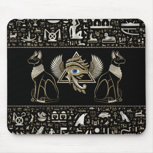 エジプトの猫と目のホルス マウスパッド (正面)