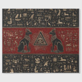 エジプトの猫と目のホルス ラッピングペーパー (フラット)