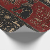 エジプトの猫と目のホルス ラッピングペーパー (角)