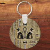 エジプトの猫とAnkh Cross キーホルダー (正面)