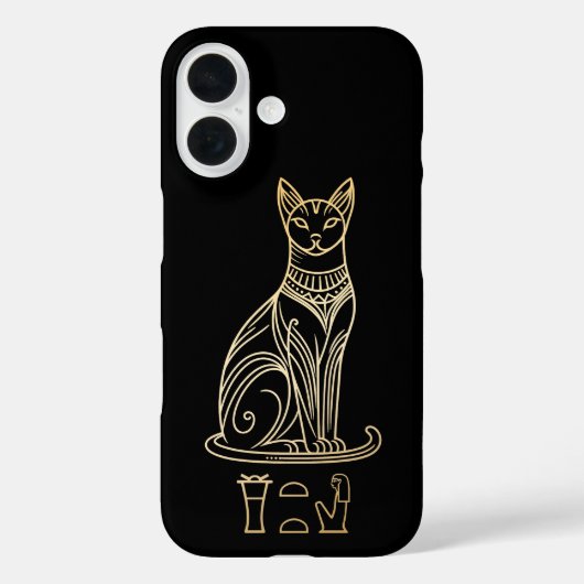 エジプトの猫の女神バステット。階層記号の名前 Case-Mate iPhoneケース (裏面)