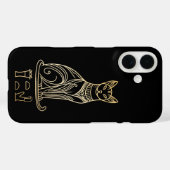 エジプトの猫の女神バステット。階層記号の名前 Case-Mate iPhoneケース (裏面 (横))