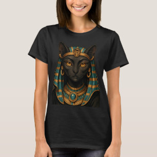 エジプトの猫の女神 バステットゴールデン Tシャツ
