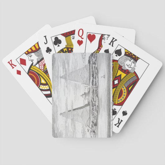 エジプトの王と彼の王、モエリスの二つのピラミッド トランプ (裏面)