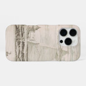 エジプトの王の墓近くのピラミッドの景色 iPhoneケース (裏面横)