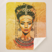 エジプトの王妃モダン- Neo-Pharaoh Art シェルパブランケット (正面)