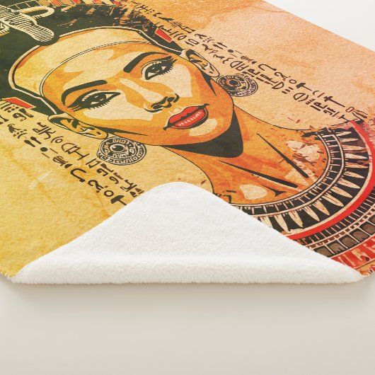エジプトの王妃モダン- Neo-Pharaoh Art シェルパブランケット (3/4)