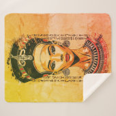 エジプトの王妃モダン- Neo-Pharaoh Art シェルパブランケット (正面(横))