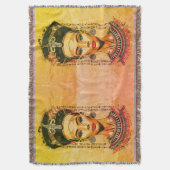 エジプトの王妃モダン- Neo-Pharaoh Art スローブランケット (正面縦)