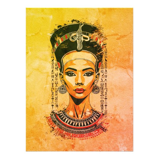 エジプトの王妃モダン- Neo-Pharaoh Art フォトプリント (正面)
