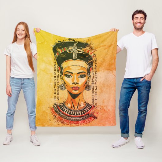 エジプトの王妃モダン- Neo-Pharaoh Art フリースブランケット (インサイチュ)