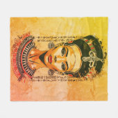 エジプトの王妃モダン- Neo-Pharaoh Art フリースブランケット (正面(横))