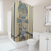 エジプトの生活の象徴 シャワーカーテン