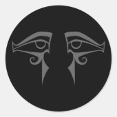 エジプトの目の角とイシス ラウンドシール (正面)