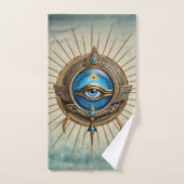 エジプトの目の象徴 バスタオルセット (ハンドタオル)