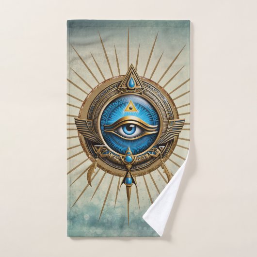 エジプトの目の象徴 バスタオルセット (ハンドタオル)