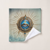 エジプトの目の象徴 バスタオルセット (ウォッシュタオル)