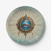 エジプトの目の象徴 ペーパープレート (正面)