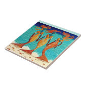 エジプトの砂浜のモザイク人魚 タイル (側面)