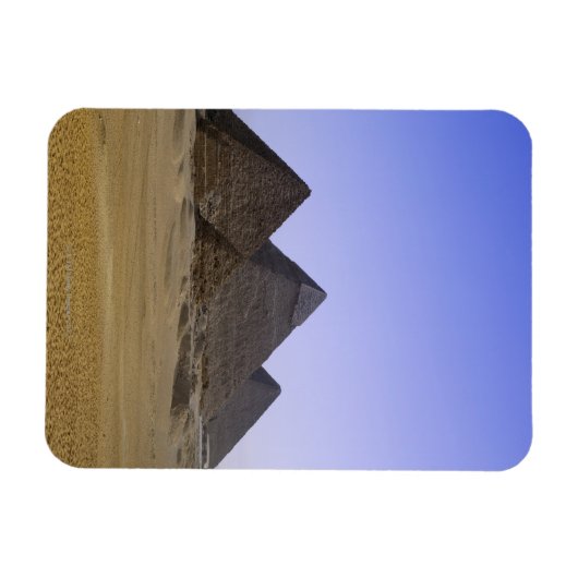 エジプトの砂漠カイロのピラミッド マグネット (横)