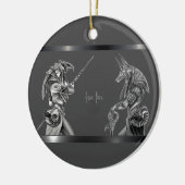 エジプトの神々が灰色 セラミックオーナメント (左)