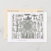 エジプトの神々と宗教的シンボル ポストカード (正面/裏面)