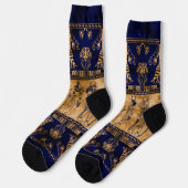 エジプトの神々と装飾縁ど品 ソックス (左)