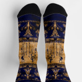 エジプトの神々と装飾縁ど品 ソックス (上部)