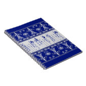 エジプトの神々と装飾縁ど品 – 青い灰色 ノートブック (右側)