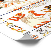 エジプトの神々と象形文字の画像 ポスター (角)