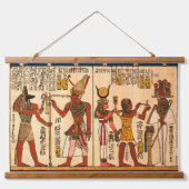 エジプトの神々のタペストリー | 神話と象形文字 吊り下げ型タペストリー (正面)