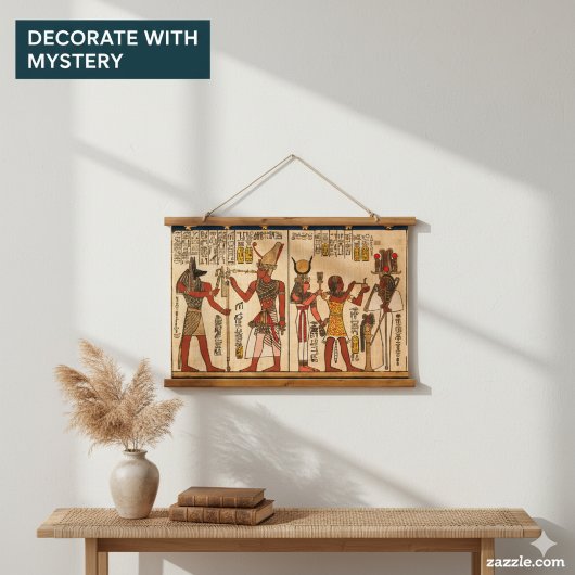 エジプトの神々のタペストリー | 神話と象形文字 吊り下げ型タペストリー