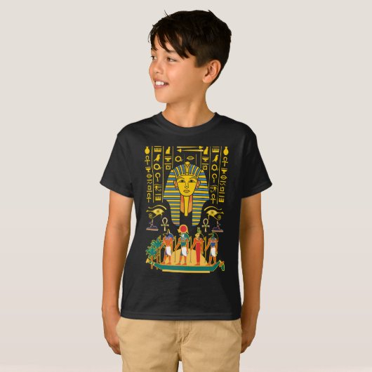 エジプトの神々エジプトファラオの神々Anubis Horus Tシャツ (正面フル)