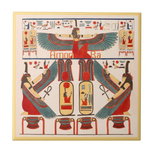 エジプトの神のアモンのRAの象形文字 タイル (正面)