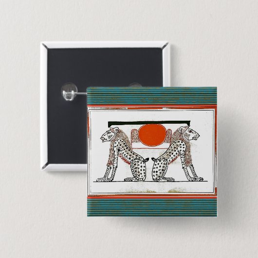 エジプトの神のボタン 缶バッジ (正面&裏面)